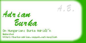 adrian burka business card